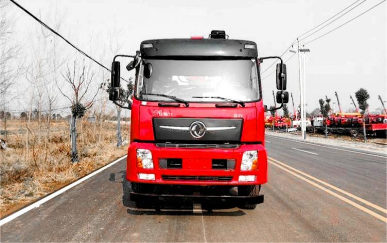 Dongfeng Changxing D3V Single-Axle Flatbed with Crane (8-ton 4-section Boom) detail view 2