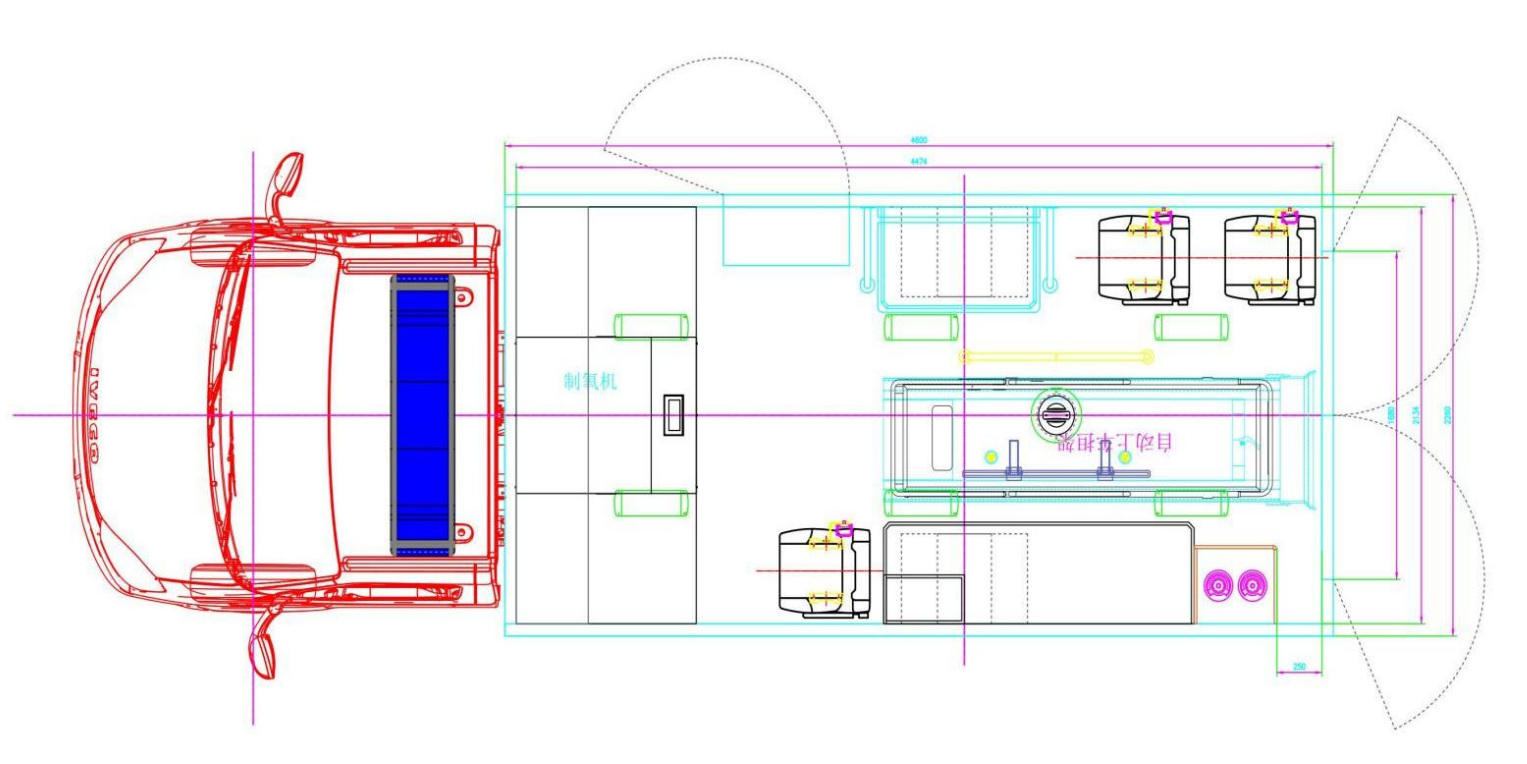 Ambulance with Micro-pressure Hyperbaric Oxygen Chamber detail view 5