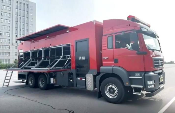 Sinotruk HOWO 6×4 Fire Drone Transport Truck detail view 5